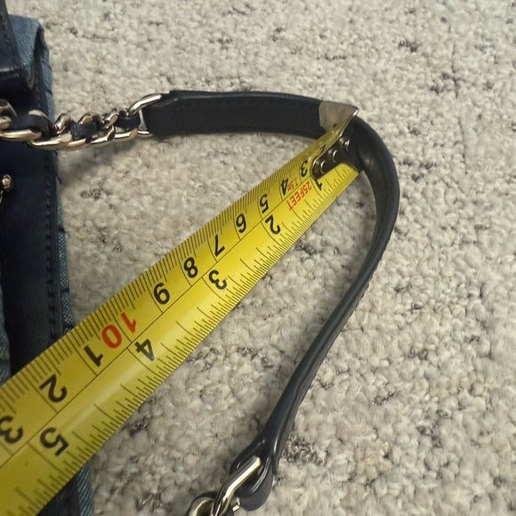 Kate Spade GUC  Denim Leaf Pattern bag GUC some wear- makes it extra cute IMO - Picture 13 of 16